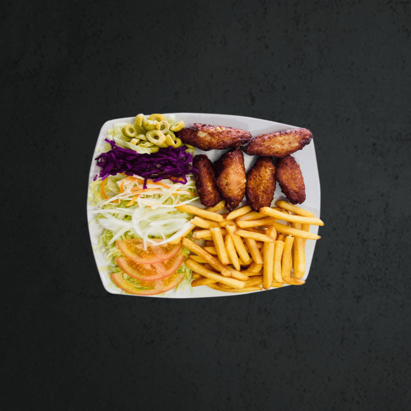 Plato Alitas De Pollo  : RJ Tandoori Grill - Doner - Kebab - Pizza - Burger - Take Away